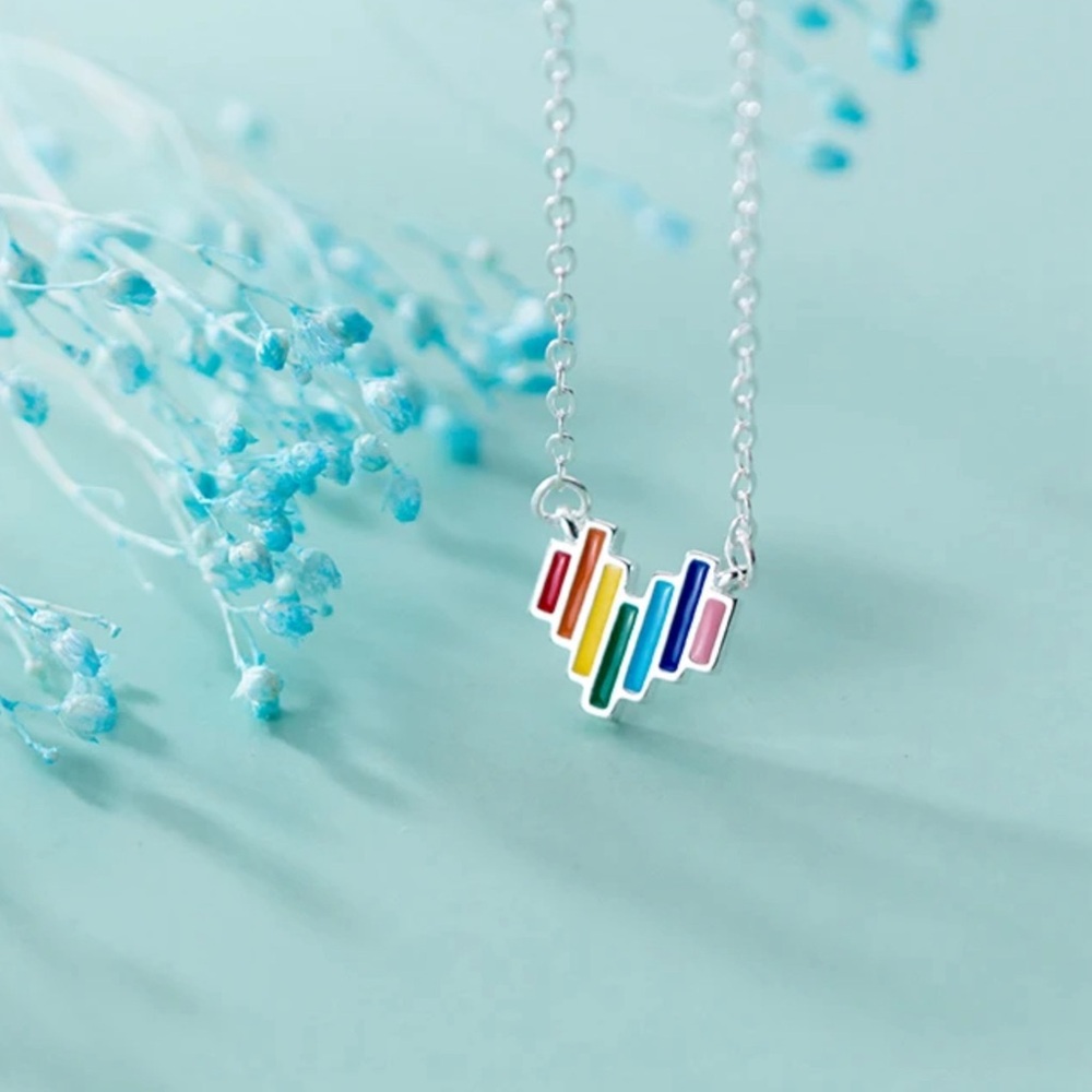 Rainbow Heart Necklace